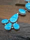 Sterling Silver and Sonoran Turquoise Lariat Necklace by Randall Endito - 24 in.