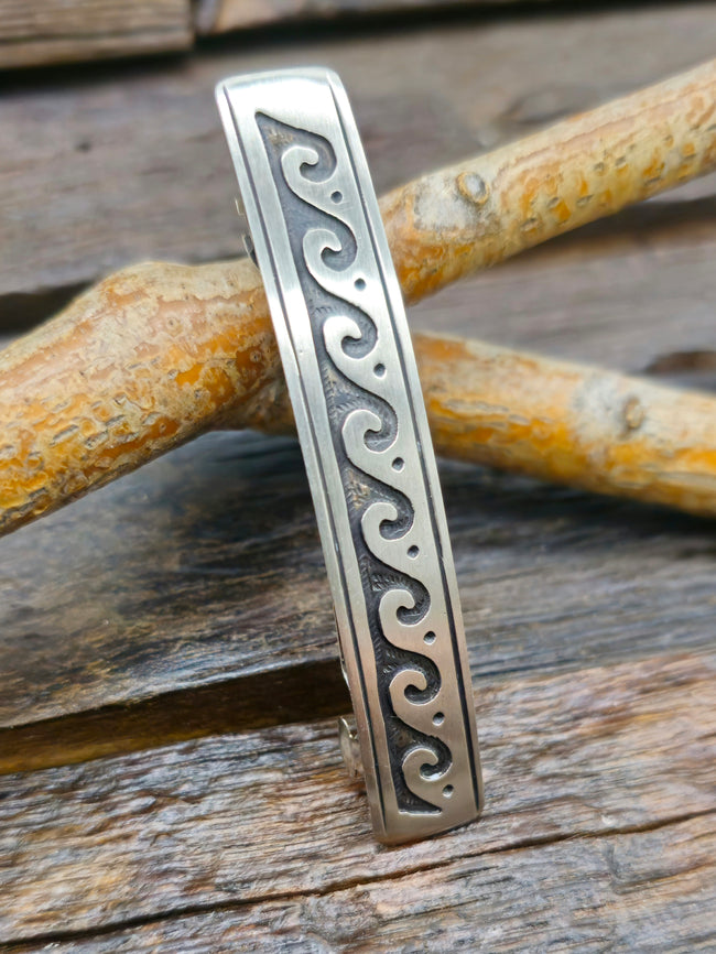 Sterling Silver Overlay Wave Hair Clip by Ralph Bia