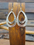 Hammered Sterling Silver Teardrop Earrings
