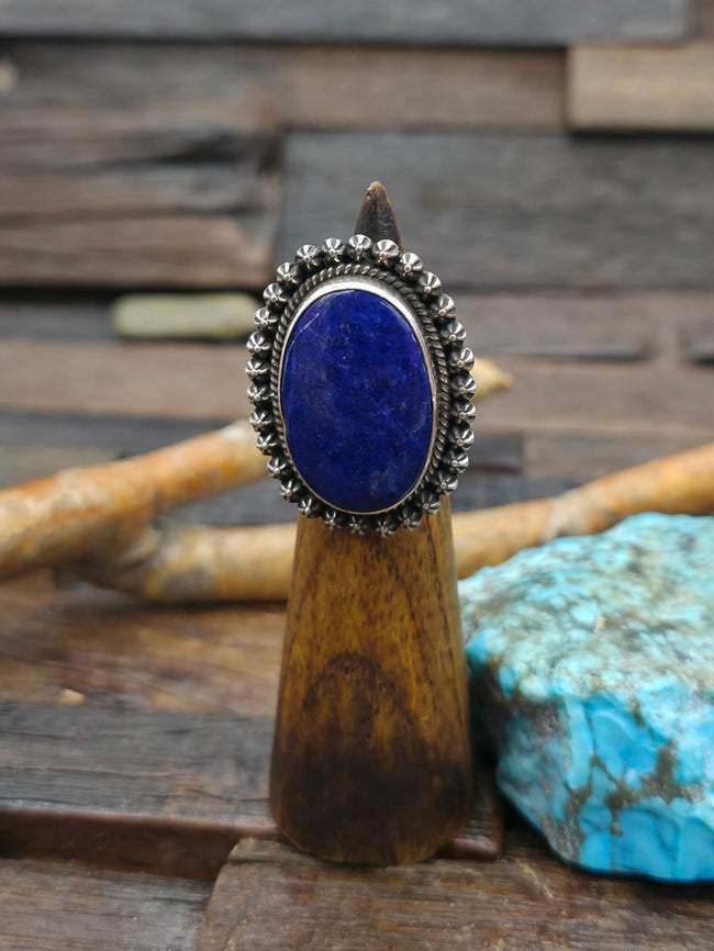 Sterling Silver Lapis Lazuli Ring by Happy Piasso - Size 6