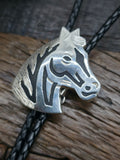 Sterling Silver Horse Head Bolo Tie by Alonso Mariano - 36 in.