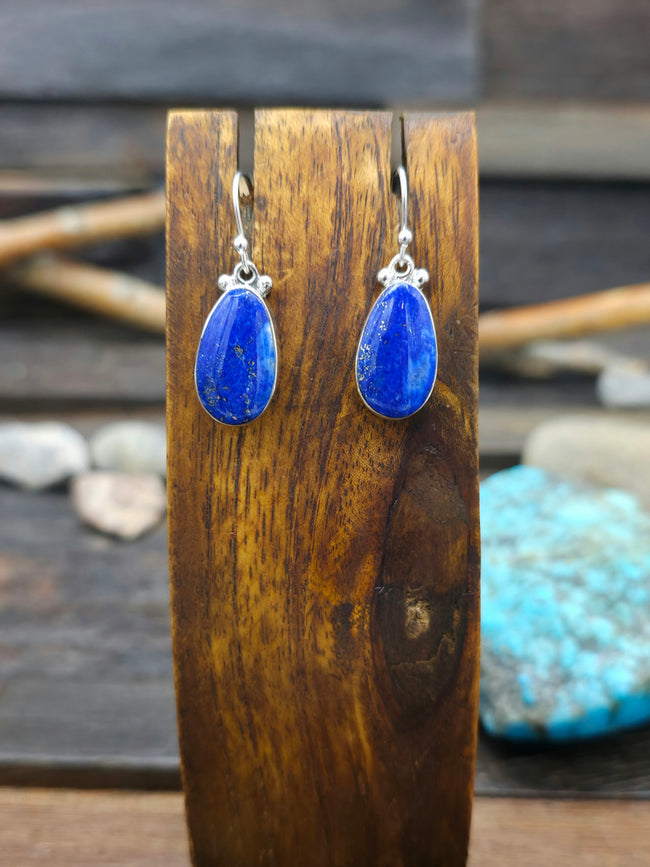 Sterling Silver and Lapis Earrings by Cathy Webster