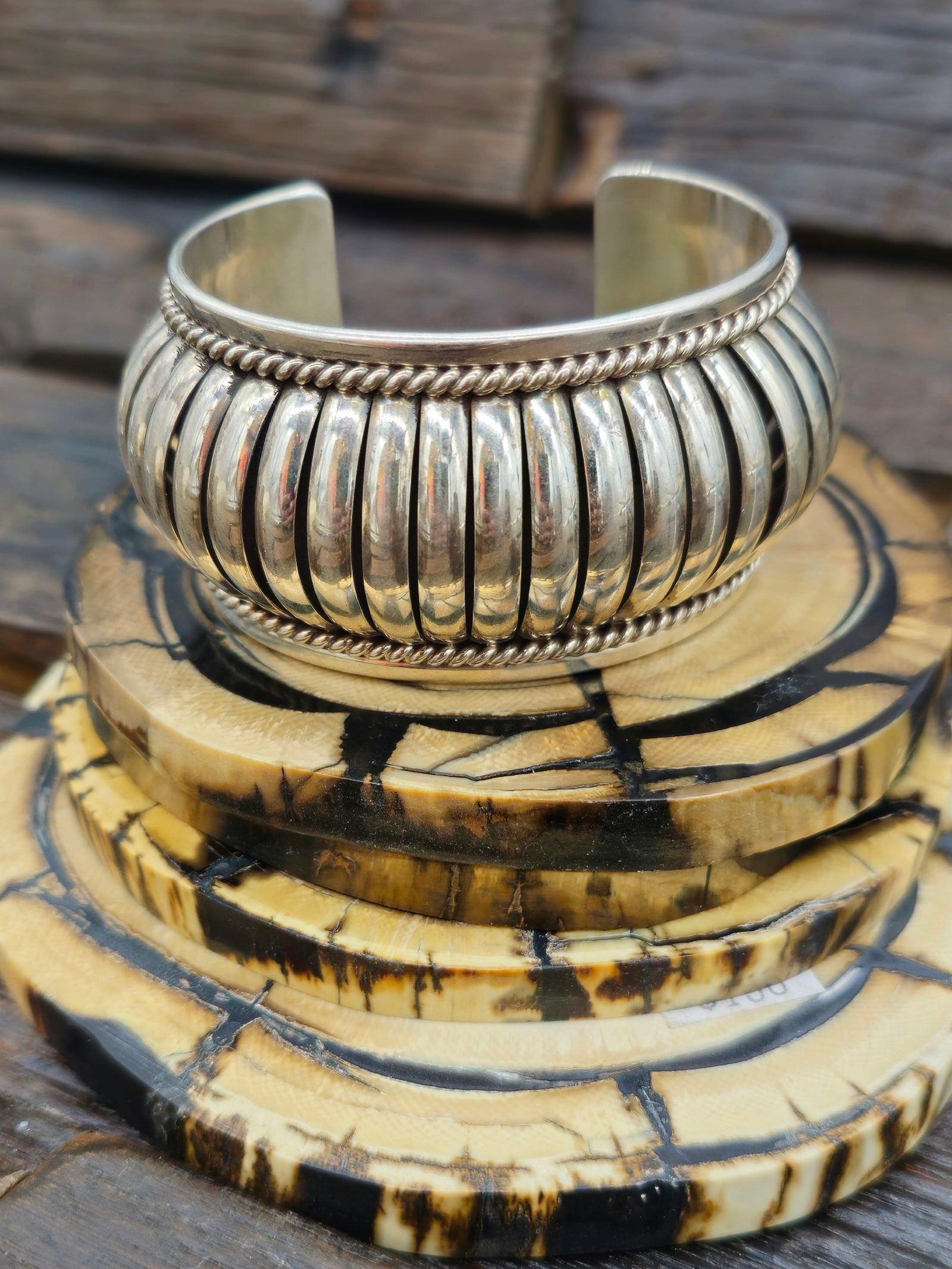 Thomas Charley Sterling Silver Cuff Bracelet 1 1/2 in.