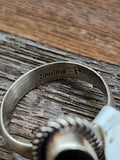 Petite Oval Onyx and Sterling Ring by Prescilla Smith