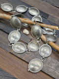 Round Nickle Stamped Link Belt 42in 2in by 1 3/4in Discs
