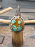 Sterling Silver Boulder Turquoise Ring by Benny Benally - Size 11