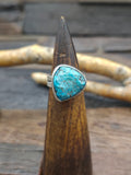 Sterling Silver Morenci Turquoise Nugget Ring by Jacob Troncosa - Size 9
