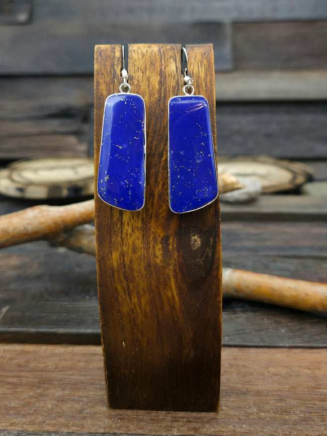 Lapis Lazuli Slab Earrings