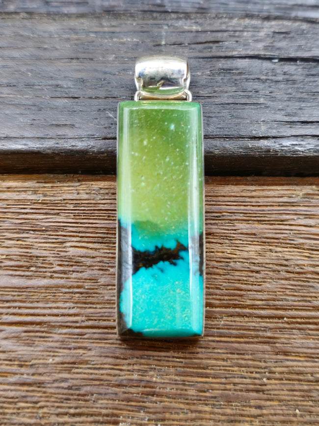 Sky Horse Turquoise Rectangular Pendant by Martinez