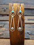 Turquoise and Sterling Silver Hook Earrings by Delmar Armstrong
