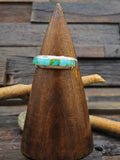 Sonoran Turquoise Inlay Sterling Silver Cuff - 6 in.