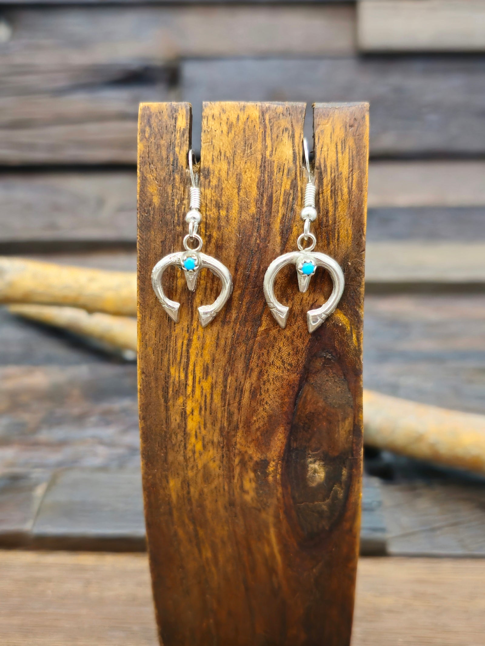 Mini Sterling Silver & Turquoise Naja Earrings by Sylvia Chee
