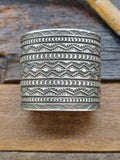 Stamped Sterling Silver Cuff by Sunshine Reeves - 6 in.