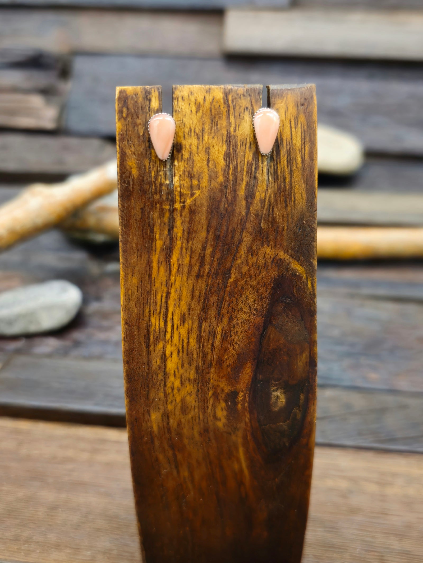 Vintage/Estate Mini Pink Conch Post Earrings