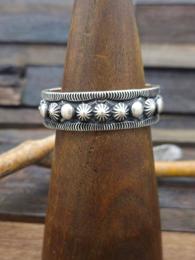 Stamped Sterling Silver Cuff by Roland Dixson - 6 1/2 in.
