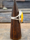 Oval Spiny Oyster Ring by Leslie Nez - Size 11