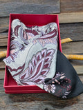 Loyal West Silk Bandana - Maroon and Black