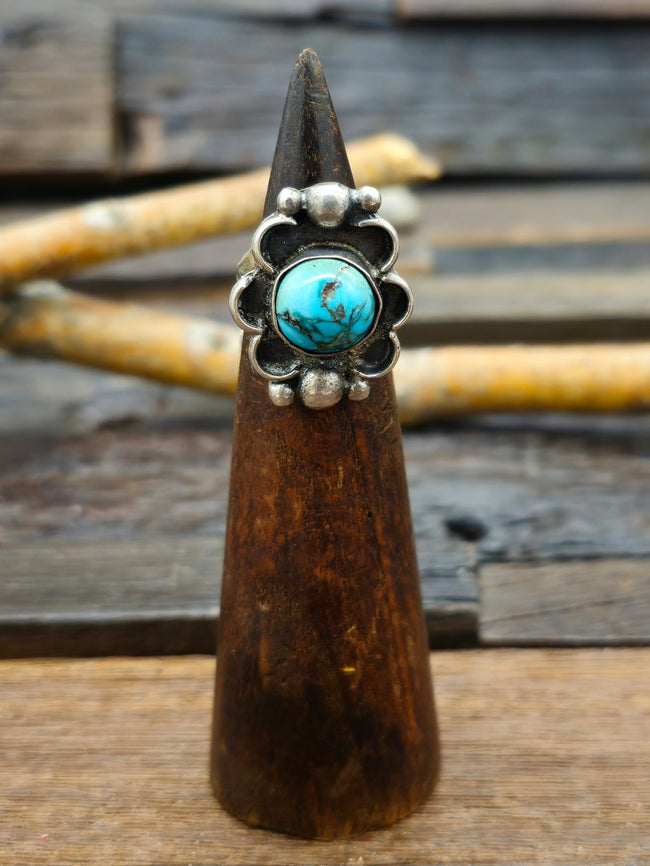 Vintage/Estate Turquoise Sterling Silver Ring - Size 5 1/2