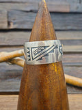 Vintage/ Estate Sterling Silver Bear Paw Overlay Cuff - 6 1/4 in.