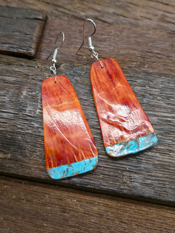 Sterling Silver Overlay Earrings by Everett & Mary Teller