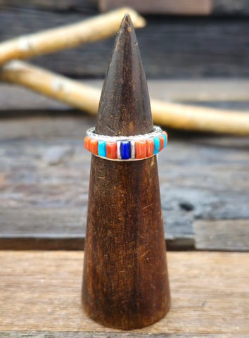 Adjustable Cobblestone Inlay Ring by David Tune