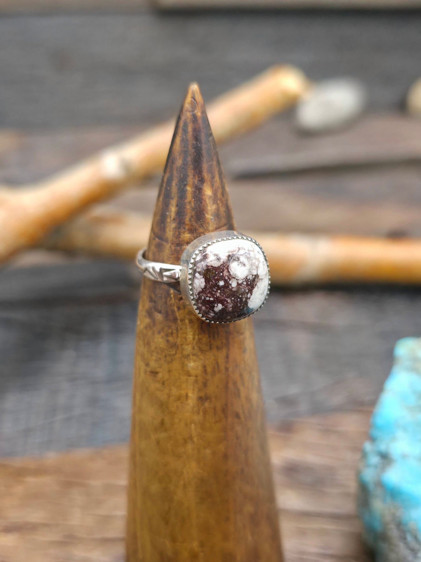 Sterling Silver Wild Horse Ring by Gilbert Smith - Size 5 1/2