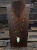 Palomino Turquoise Pendant Necklace on Oxidized Sterling Chain by Danny Henio 18 in.