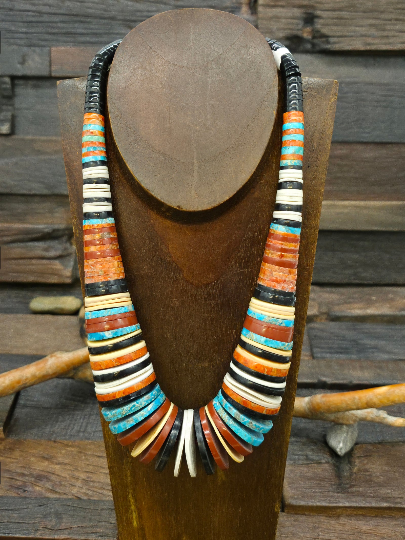 Multi Stone Necklace by Pula Calabaza - 20 in.