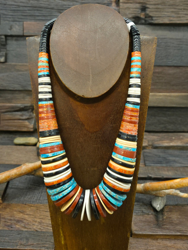Multi Stone Necklace by Pula Calabaza - 20 in.