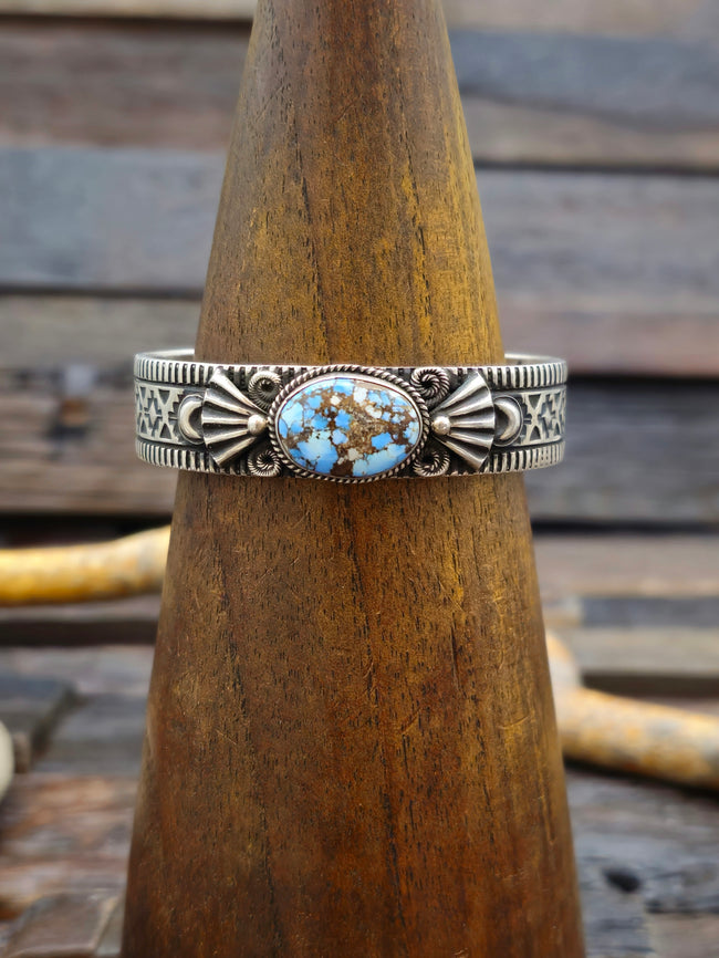 Golden Hill Turquoise Bracelet by Derrick Gordon - 6 in.