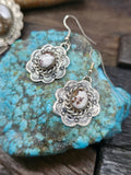 Stamped Sterling Silver Wild Horse Naja Necklace and Earring Set by Elroy and Bernadine Chavez - 30 in.