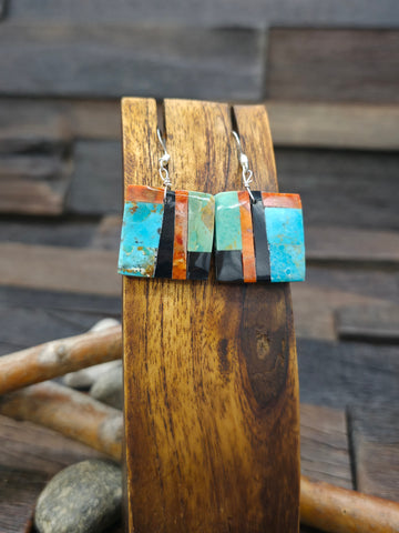 Sterling Silver Twist Stick Earrings - 5 in