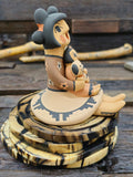 Jemez Storyteller Figurine with Girl and Dog by Chrislyn Fragua - 4