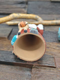 Standing Santa Claus Jemez Storyteller Figurine by D. Lucero - 5 in. by 2 1/2 in. by 2 1/2 in.