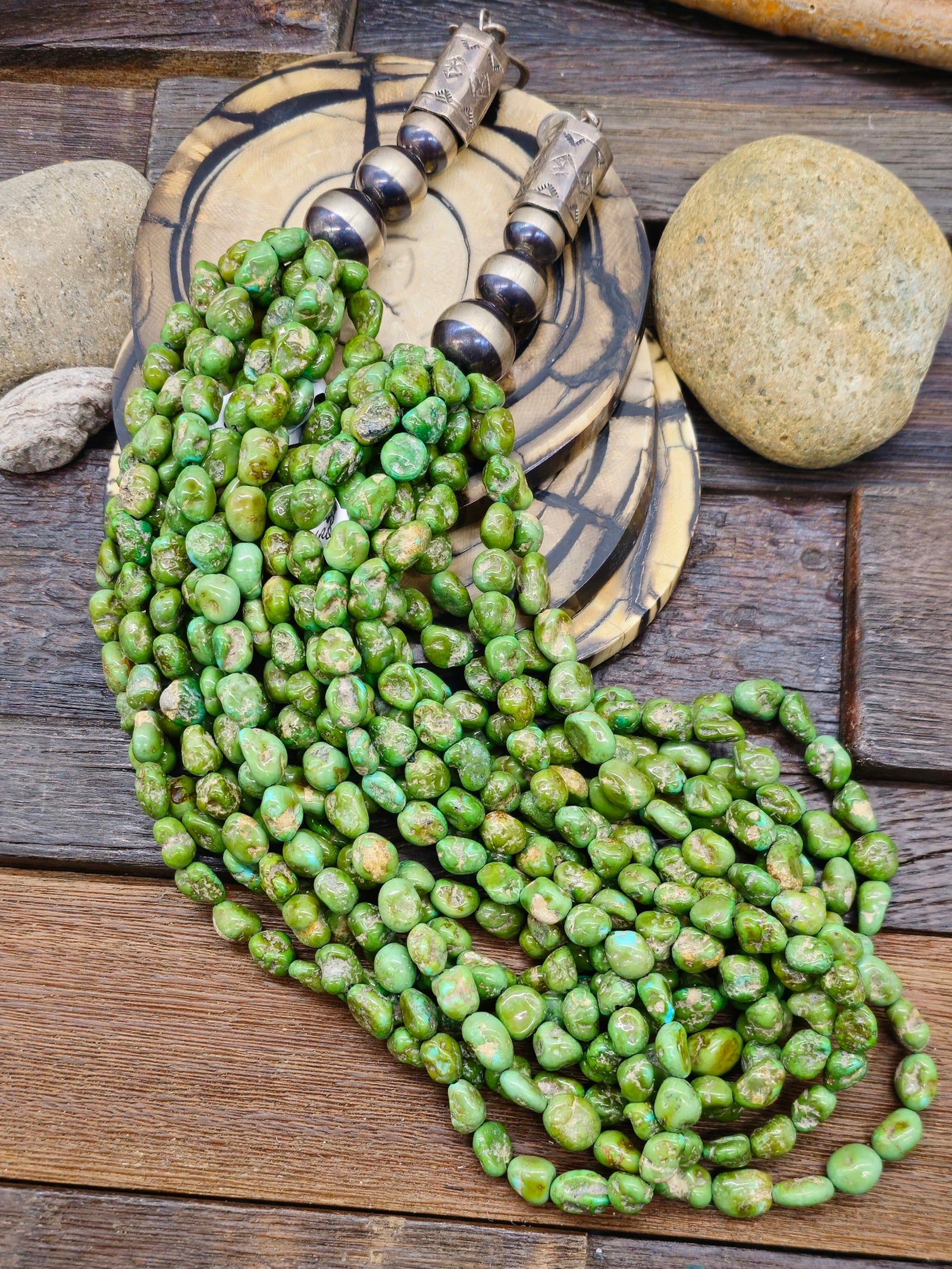 Ten Strand Sonoran Turquoise Nugget Necklace by Fred Archuleta - 22 in.