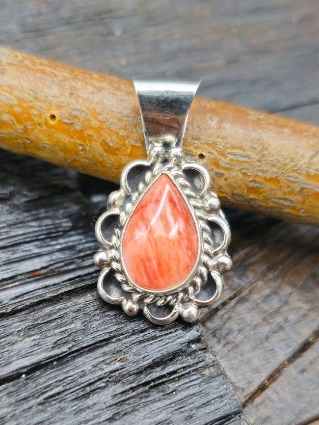 Orange Spiny Pendant by Prescilla Smith