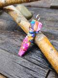 Mojave Turquoise and Spiny Oyster Composite Carved Corn Maiden Pendant