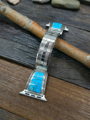 Boulder Turquoise Lariat Necklace by Darrin Livingston 18 in.