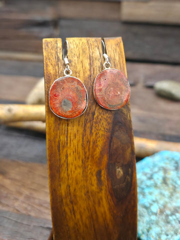 Caroline Tsosie One-Row Sterling Silver Hoop Earrings