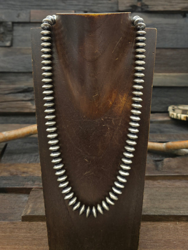Sterling Silver Saucer Bead Necklace by Bryannen Hallwood - 20 in. 12 mm