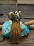 Five Stone Kingman Turquoise Sterling Silver Infinity Ring by Richard Jim - Size 10
