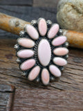 Sterling Silver Pink Conch Ring by Dusty Francisco - Adjustable