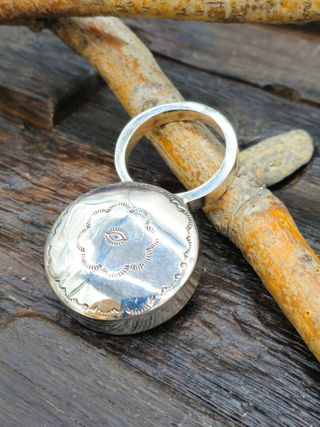 Stamped Sterling Silver Baby Rattle by Jeffrey Castillo