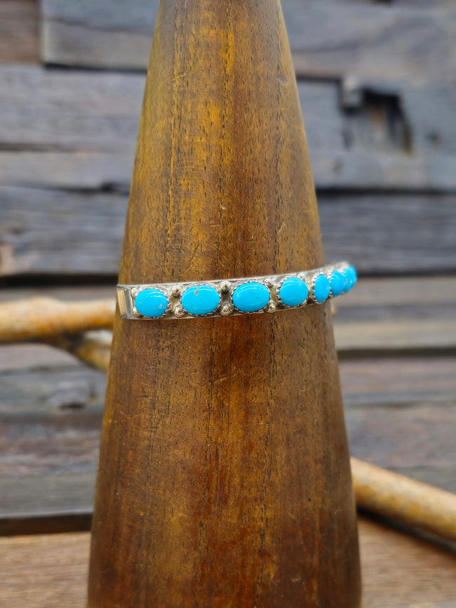 Sterling Silver Turquoise Cuff - 7 1/4 in