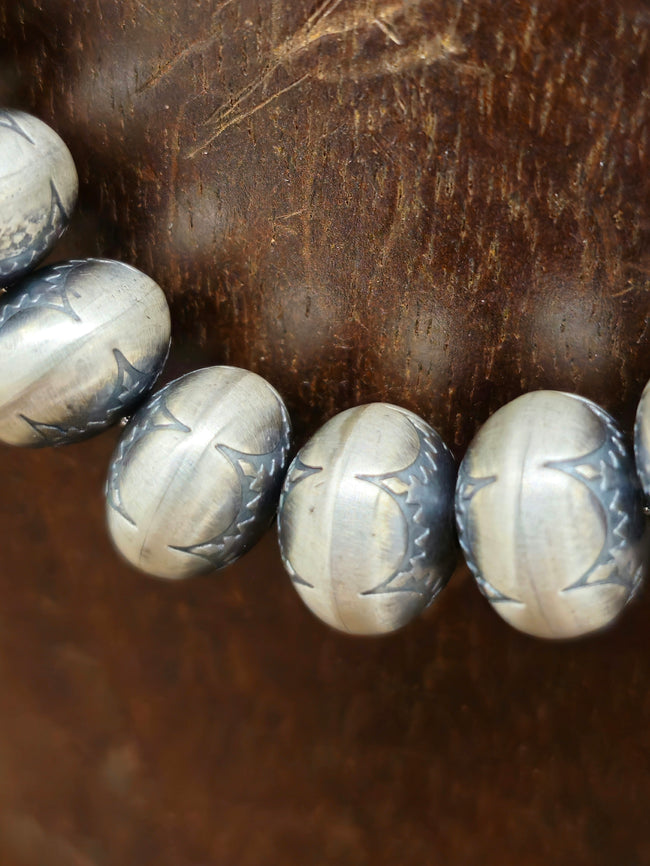 Stamped Bryannen Halwood Navajo Pearls - 20 in 5/8 Bead