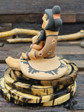 Jemez Storyteller Figurine with Girl and Dog by Chrislyn Fragua - 4