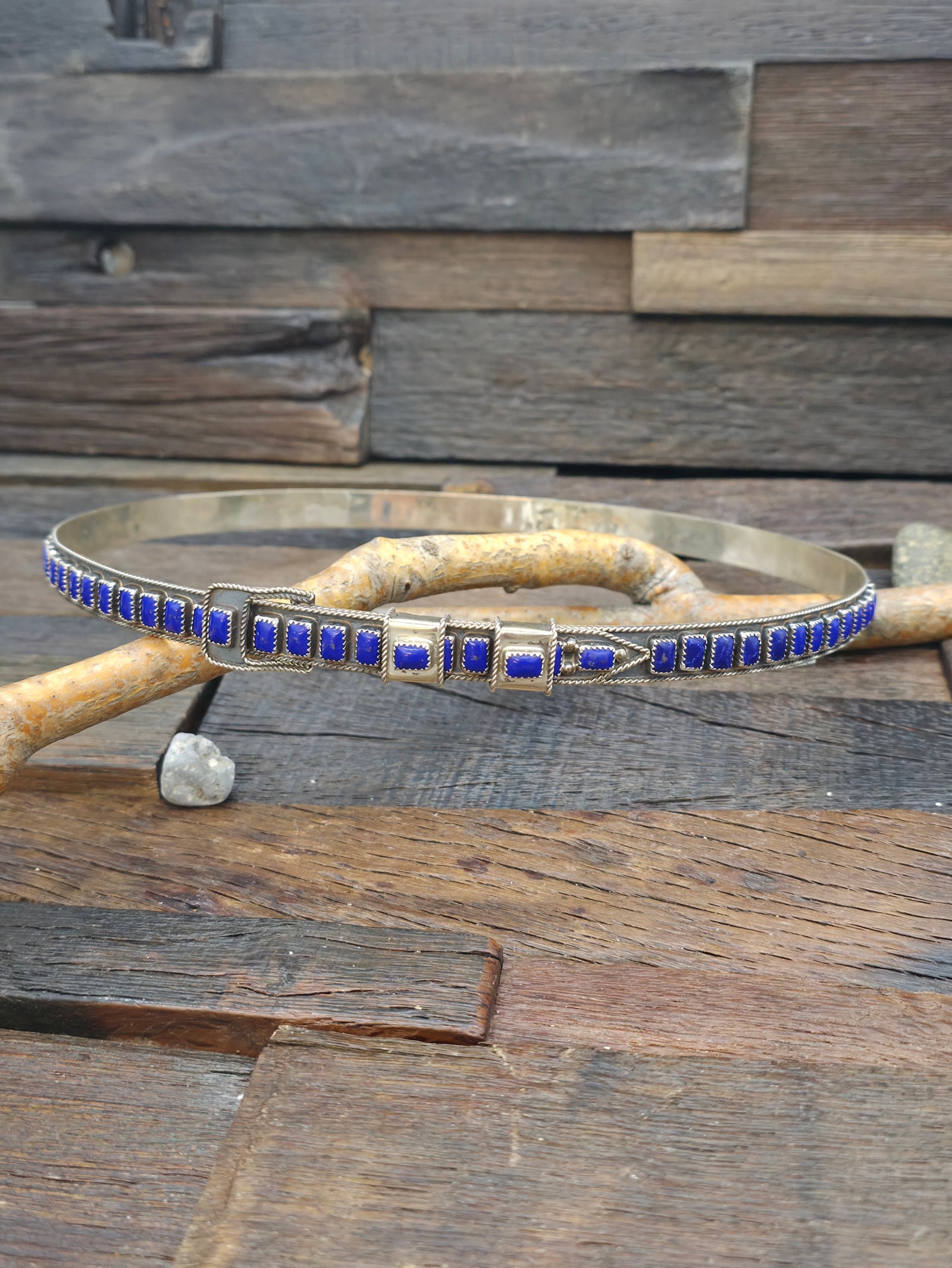 Lapis Sterling Silver Hat Band by James Freeland