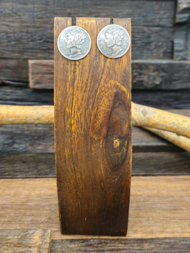 Mercury Dime Post Earrings