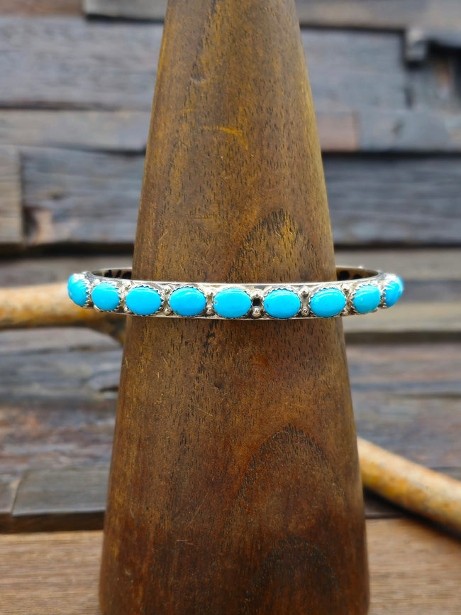 Sterling Silver Turquoise Cuff - 7 1/4 in