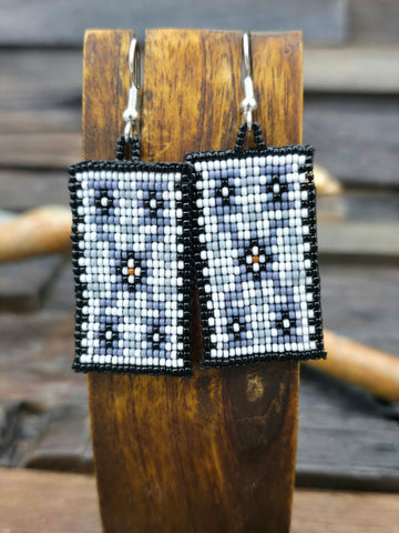 Mini Zuni Hanging Hoops with Dangles by Mike Bitsie